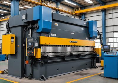 CNC brake press folding sheet metal into precise angle